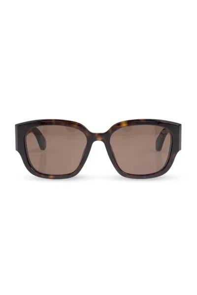 Alexander Mcqueen Eyewear Square Frame Sunglasses In Brown