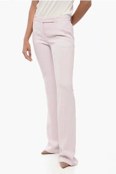 Alexander Mcqueen Flared Fit Pants With Hidden Closure