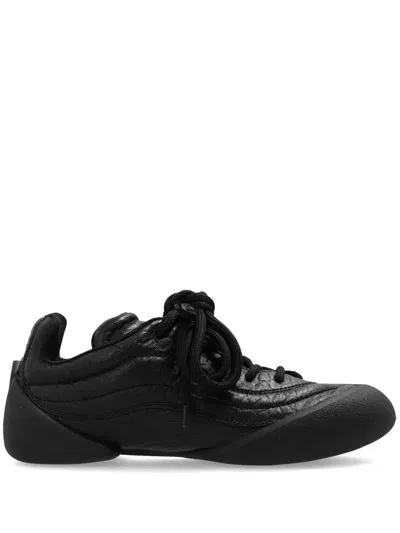 Alexander Mcqueen 30mm Leather Sneakers In Black