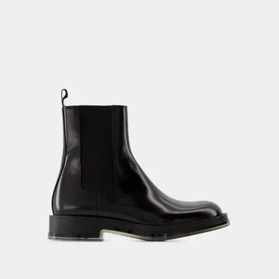 Alexander Mcqueen Float Chelsea Ankle Boots -  - Leather - Black