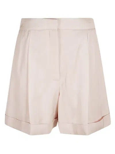 Alexander Mcqueen Foldover Plain Trouser Shorts In Venus