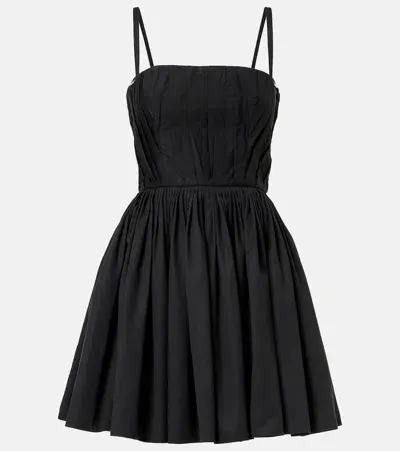 Alexander Mcqueen Gathered Minidress In Black