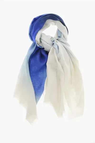 Alexander Mcqueen Gradient-effect Silk Foulard In Neutral