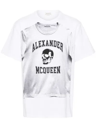 Alexander Mcqueen Graffiti T-shirt In White