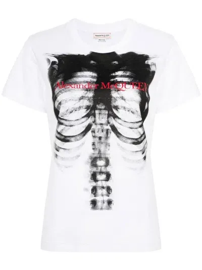 Alexander Mcqueen Cut-and-sew T-shirt In White