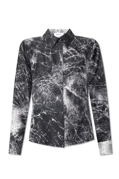 Alexander Mcqueen Graphic Printed Long Sleeved Shirt In Multi