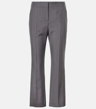 Alexander Mcqueen High-rise Flared Pants In Grey