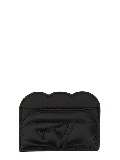 Alexander Mcqueen Leather Card Holder In Black