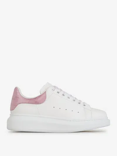 Alexander Mcqueen Leather Larry Sneakers In Pink