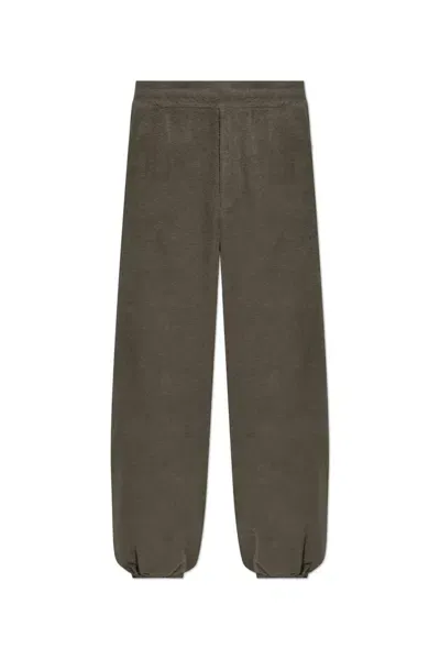 Alexander Mcqueen Logo Embroidered Jogging Pants In Brown