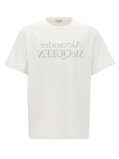 Alexander Mcqueen Logo Print T-shirt In White