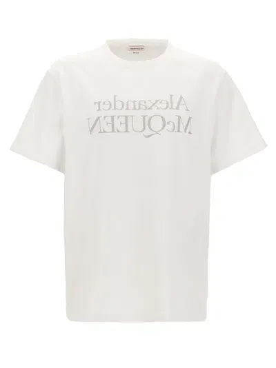 Alexander Mcqueen Logo Print T-shirt In White