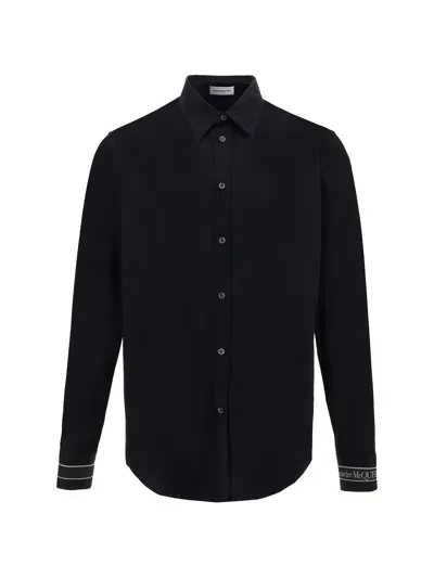 Alexander Mcqueen Men Shirt In Black