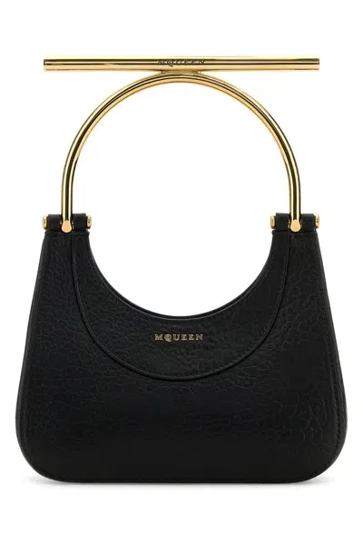 Alexander Mcqueen Black Mini Cross-bar Tote Bag