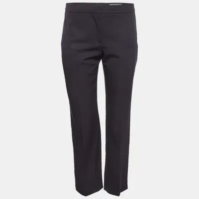 Pre-owned Alexander Mcqueen Navy Blue Trousers M