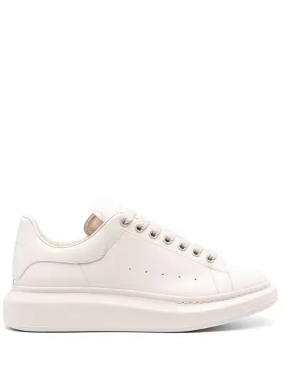 Alexander Mcqueen Oversized Leather Sneakers In White