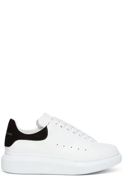 Alexander Mcqueen Oversized Leather Sneakers In Black