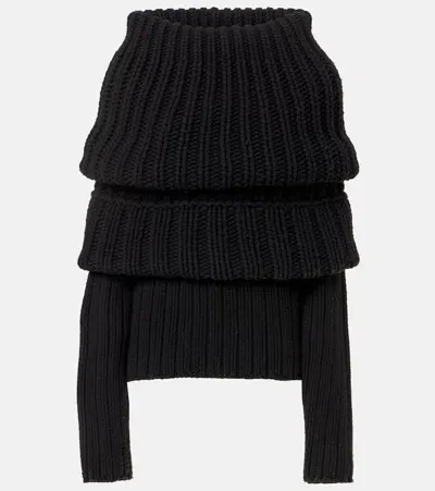 Alexander Mcqueen Oversized Sweater In Black