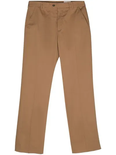 Alexander Mcqueen Gabardine Straight Trousers In Beige