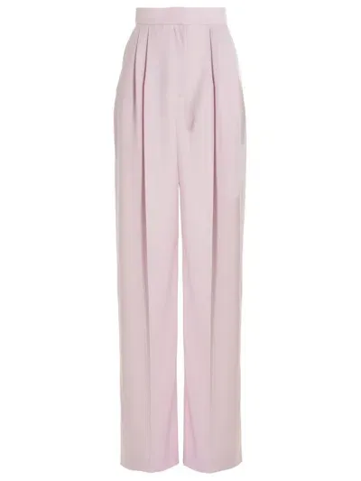 Alexander Mcqueen Pants With Front Pleats In Pink