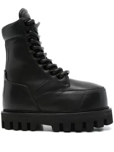 Alexander Mcqueen Parachute Ankle Boot In Black