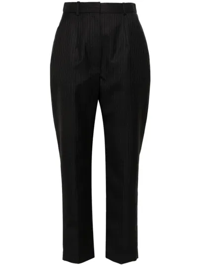 Alexander Mcqueen Pinstripe-pattern Trousers In Grey