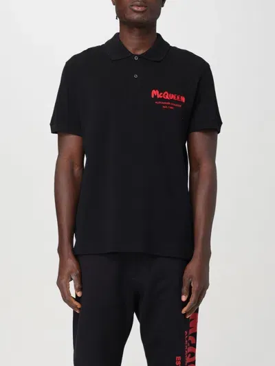 Alexander Mcqueen Polo Shirt  Men Color Black In 黑色