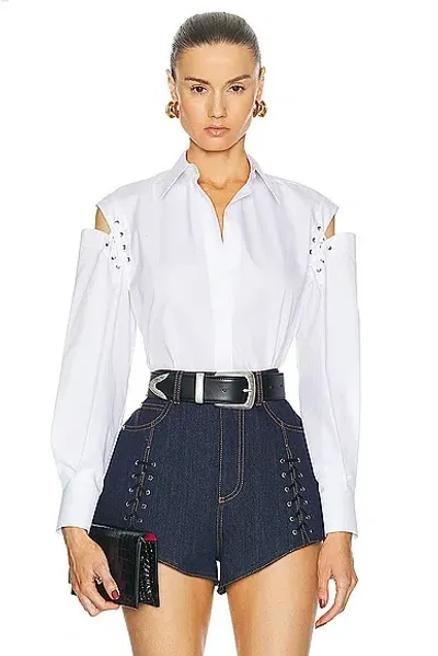 Alexander Mcqueen Poplin Shirt In Optical White