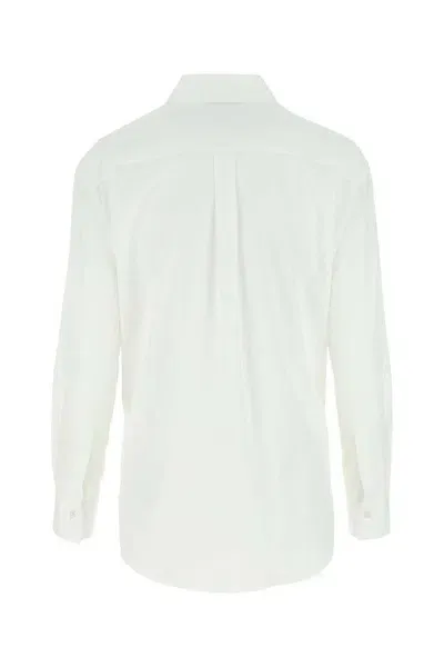 Alexander Mcqueen Poplin Shirt In White