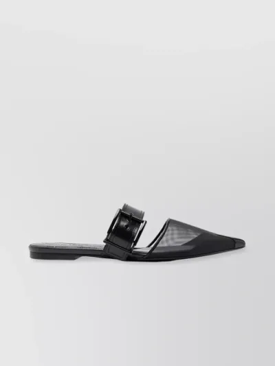 Alexander Mcqueen Punk Mules In Black