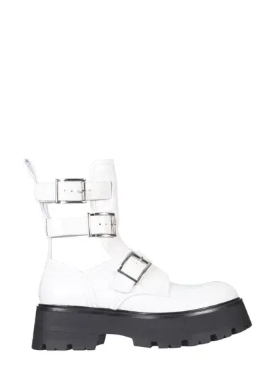 Alexander Mcqueen Rave Boots In White