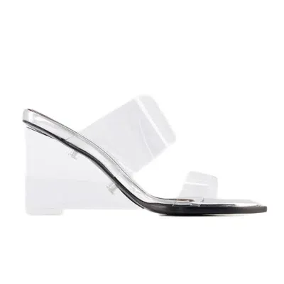 Alexander Mcqueen Shard Transparent Mules In White