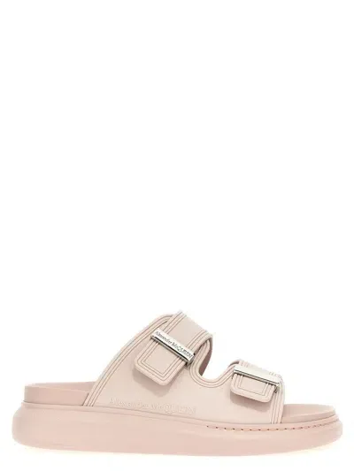 Alexander Mcqueen 50mm Rubber Slide Sandals In Blush