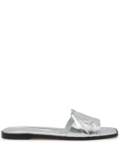 Alexander Mcqueen Sandal Leath S.rubb. In Silver