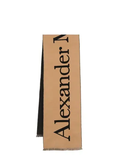 Alexander Mcqueen Scarf In Beige