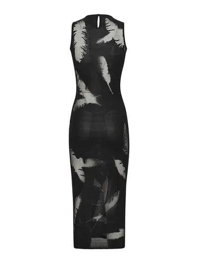 Alexander Mcqueen Silk Dress In Black