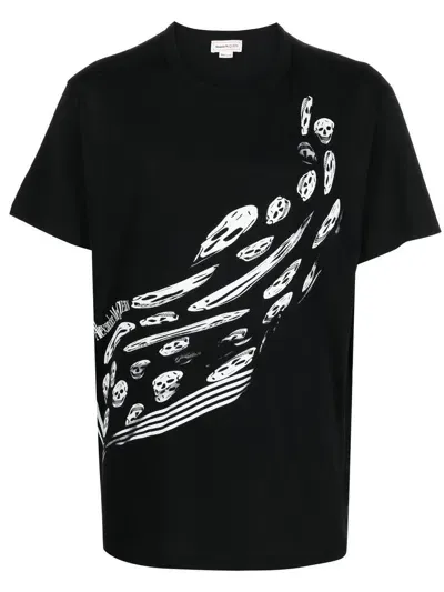 Alexander Mcqueen Skeleton-print Short-sleeved T-shirt In Black