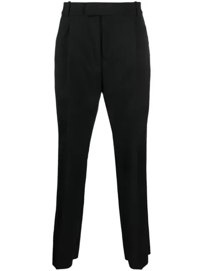 Alexander Mcqueen Straight-leg Wool Trousers In Schwarz