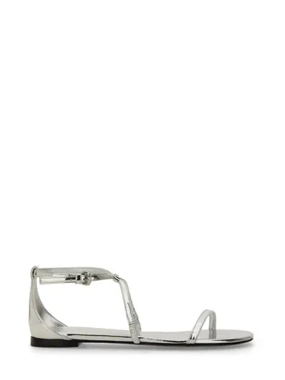 Alexander Mcqueen Strappy Sandal In Silver