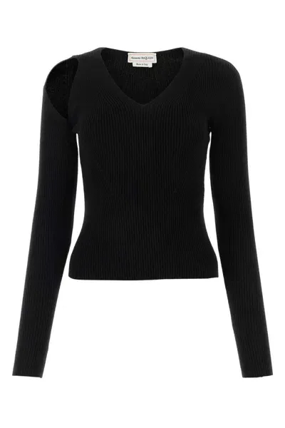 Alexander Mcqueen Sweaters In Black