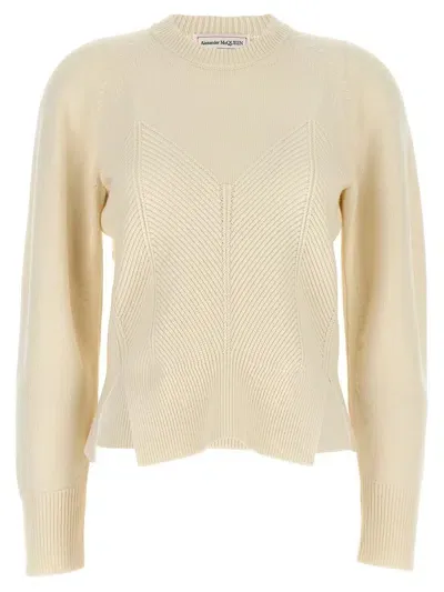 Alexander Mcqueen Sweaters In White