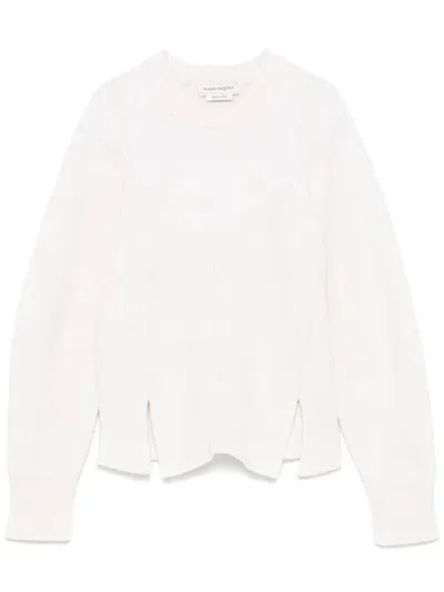 Alexander Mcqueen Sweaters In White