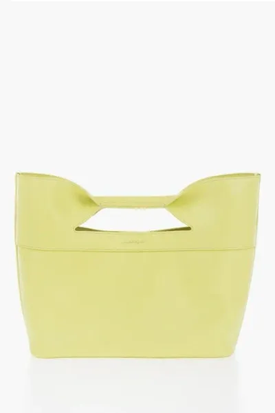 Alexander Mcqueen The Bow Tote Bag With Clutch And Shoulder Strap In White