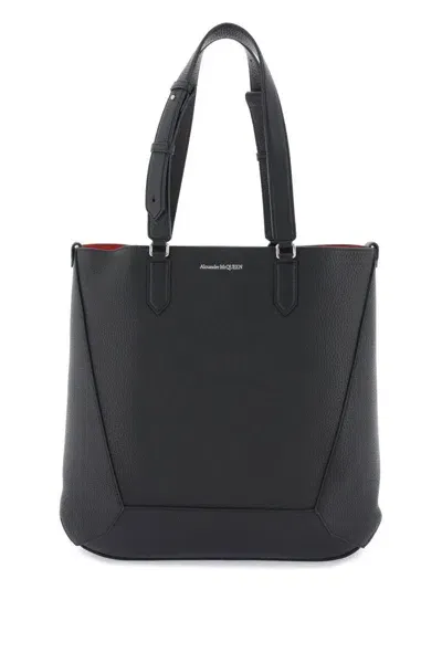 Alexander Mcqueen The Edge Medium Tote Bag In Nero