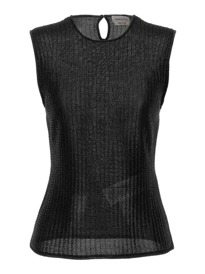 Alexander Mcqueen Armor Top In Black