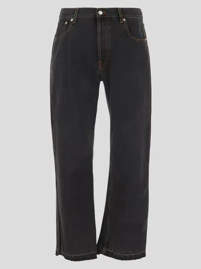 Alexander Mcqueen Track Jeans In Black