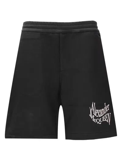 Alexander Mcqueen Track Shorts In Black