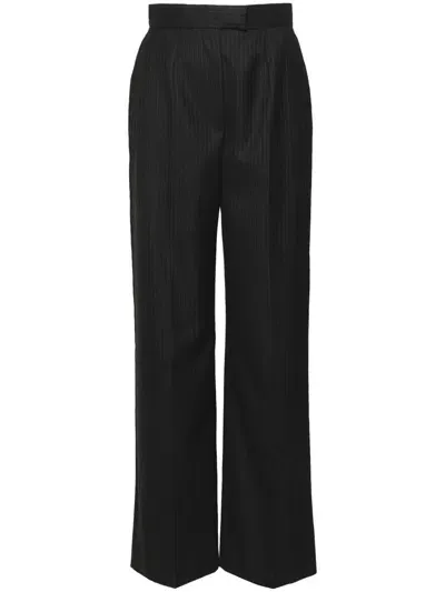 Alexander Mcqueen Straight-leg Wool Trousers In Black