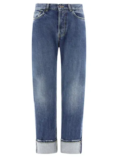 Alexander Mcqueen Turn-up Jeans In Blue