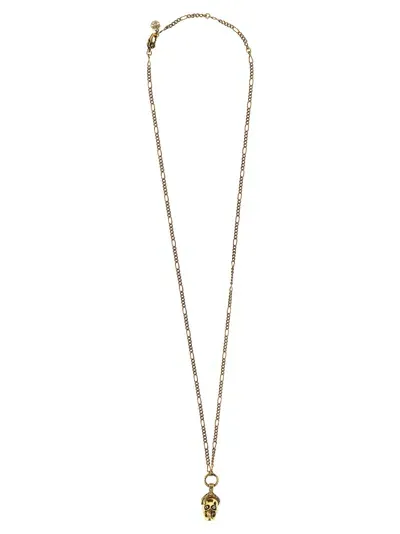 Alexander Mcqueen 'victorian Skull' Necklace In Metallic